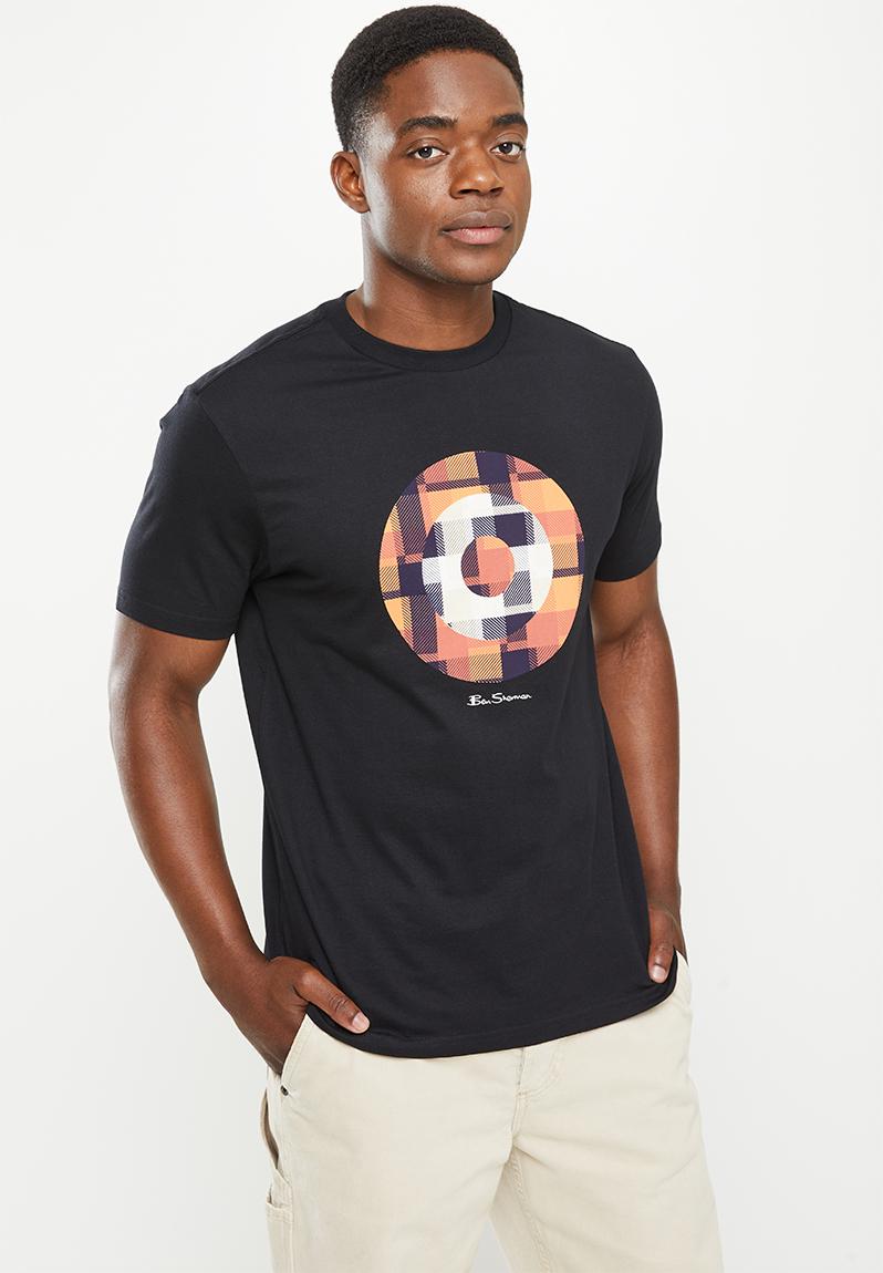 Fractured gingh target tee shirt - black Ben Sherman T-Shirts & Vests ...