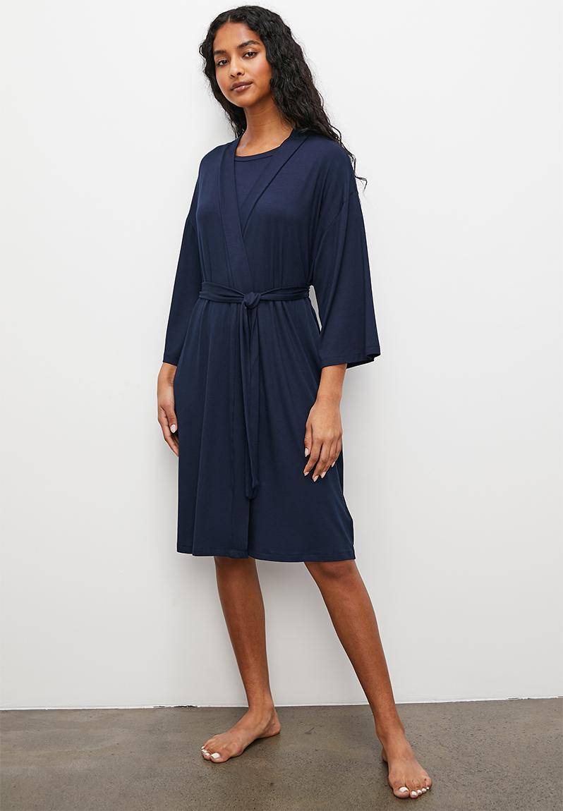 Knit robe - ink