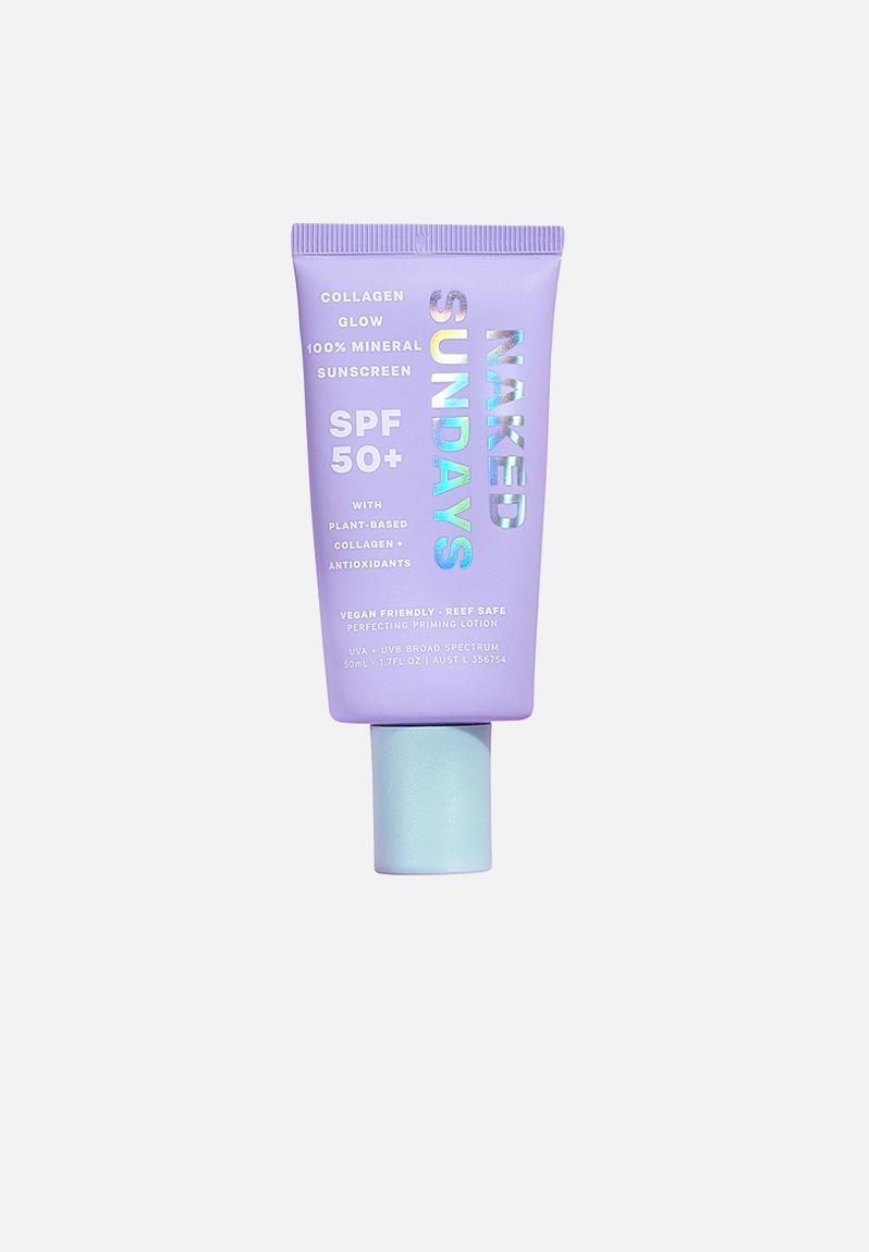 SPF50+ Collagen Glow 100% Mineral Perfecting Priming Lotion Naked ...