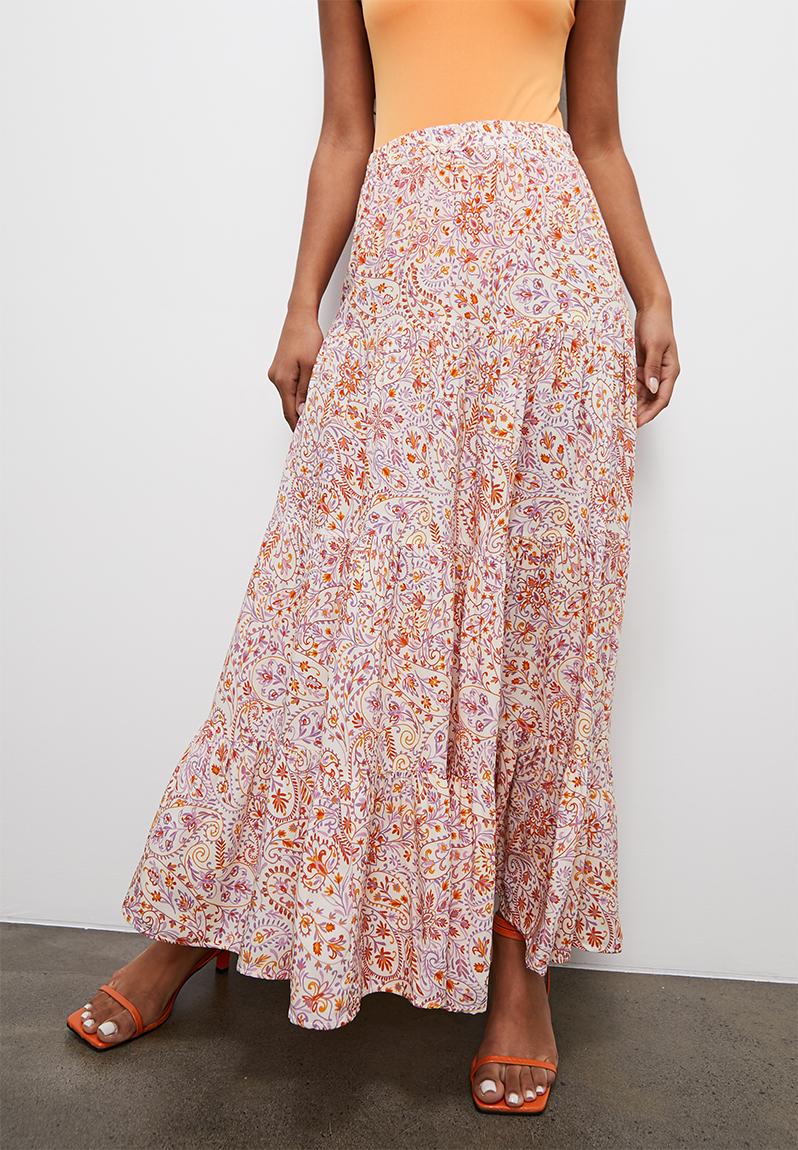 Tiered maxi skirt - soft paisley Superbalist Skirts | Superbalist.com