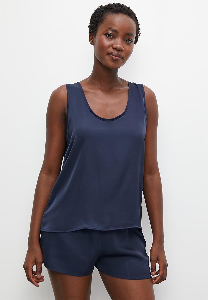 Sleep vest & shorts set - ink