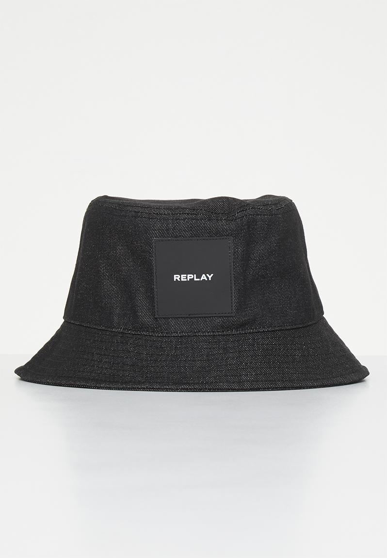 Replay bucket hat - denim black Replay Headwear | Superbalist.com