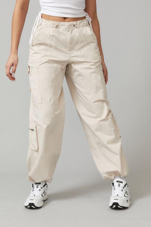 Utility bungee cord cargo pant - light stone Factorie Trousers ...