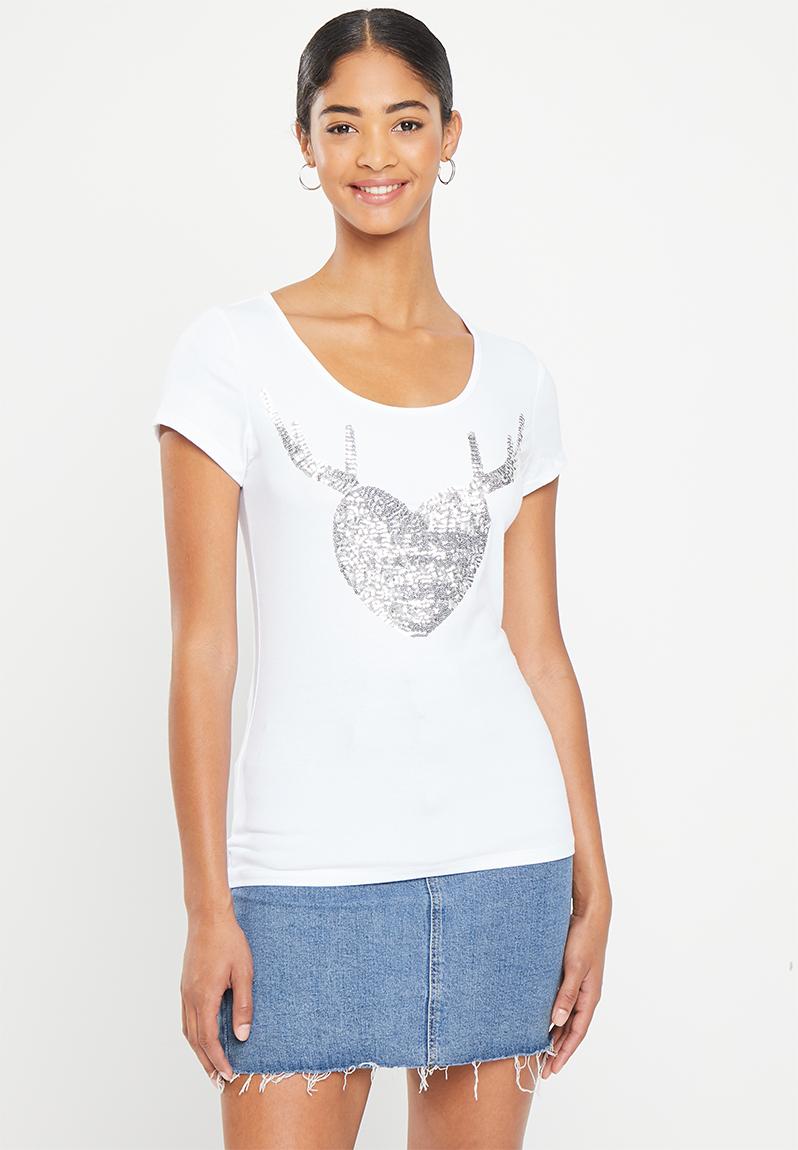 T-shirt - off white3 HAILYS T-Shirts, Vests & Camis | Superbalist.com