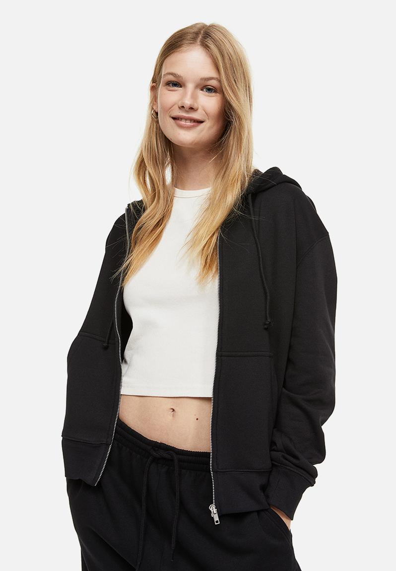 Zipthrough hoodie Black H&M Hoodies & Sweats