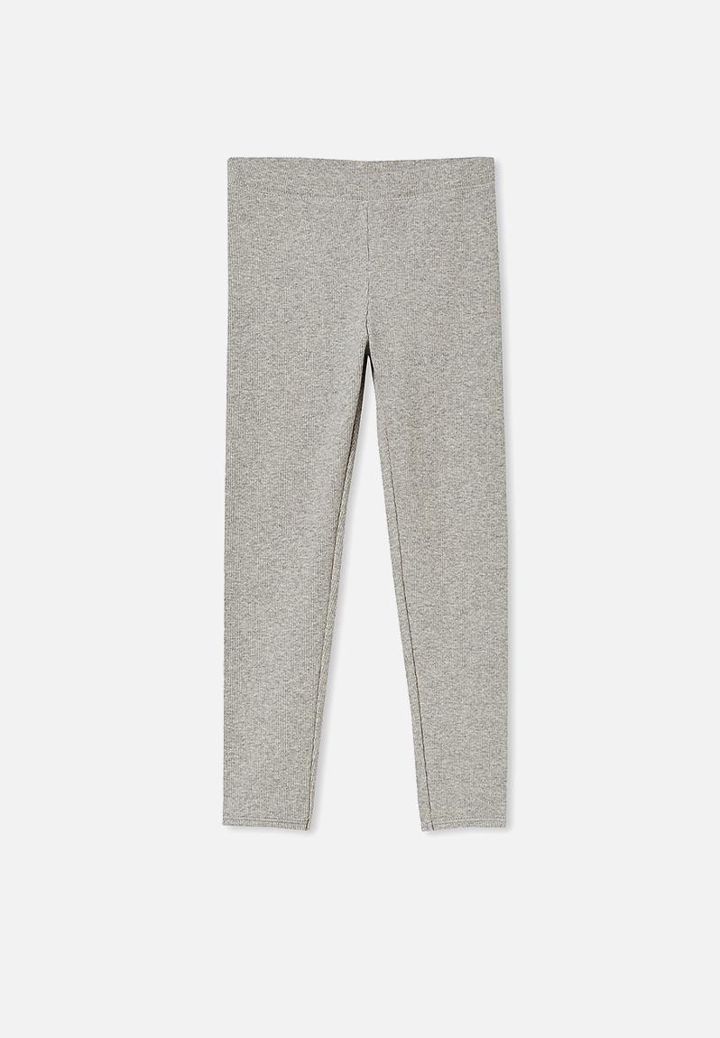 Unisex organic rib leggings - grey marle Cotton On Pants & Jeans ...