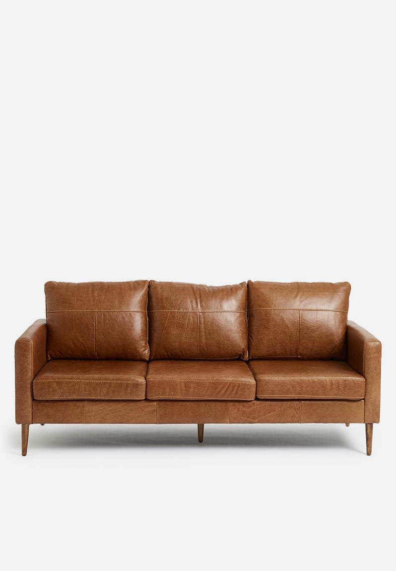 Teramo 3 seater genuine leather tan SF Collection Sofas & Occasionals