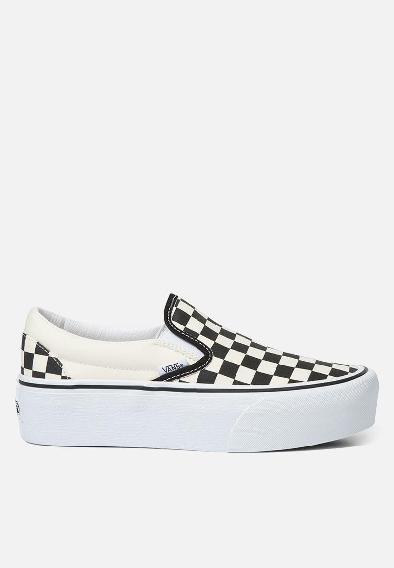 Classic slip-on stackform - checkerboard black/classic white Vans ...