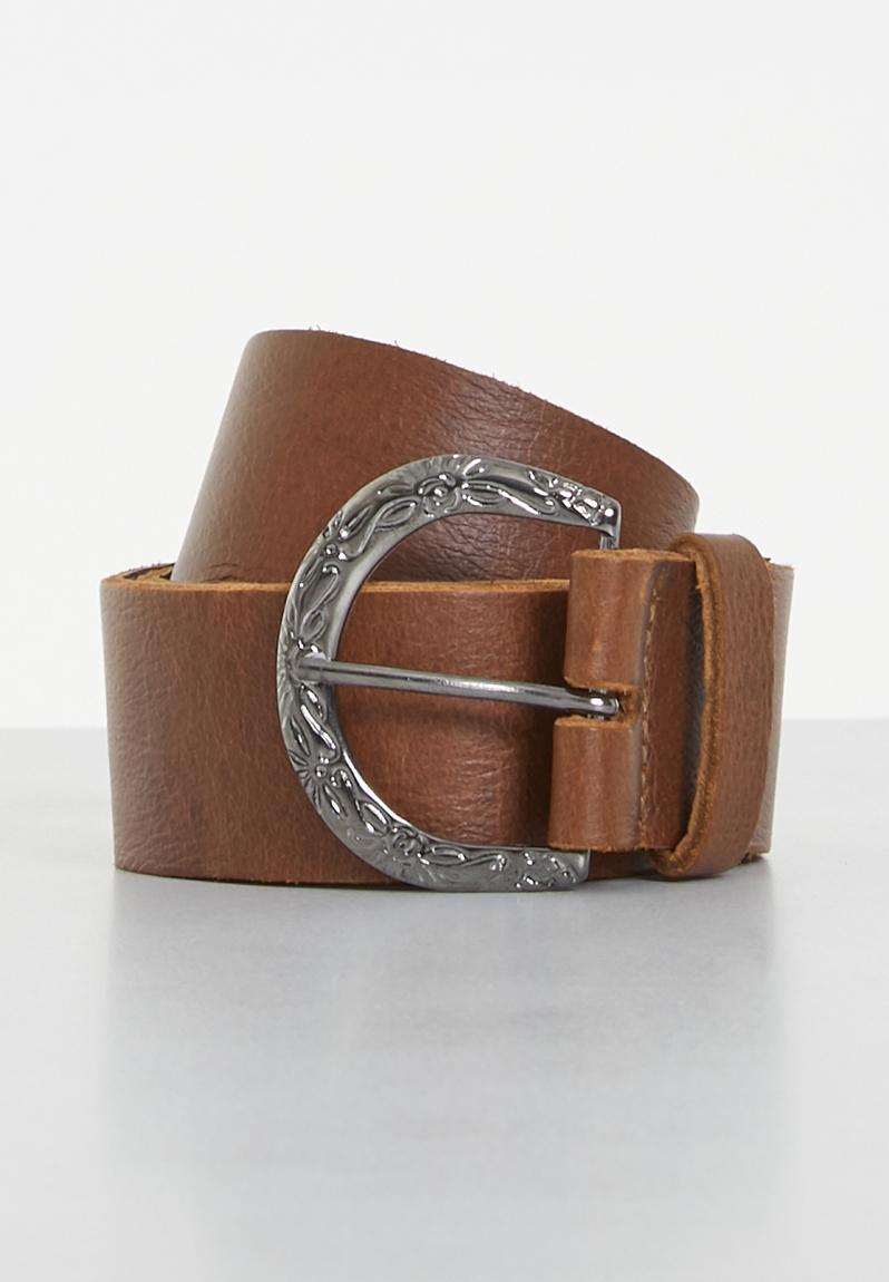 Ella Leather Belt - Tobacco