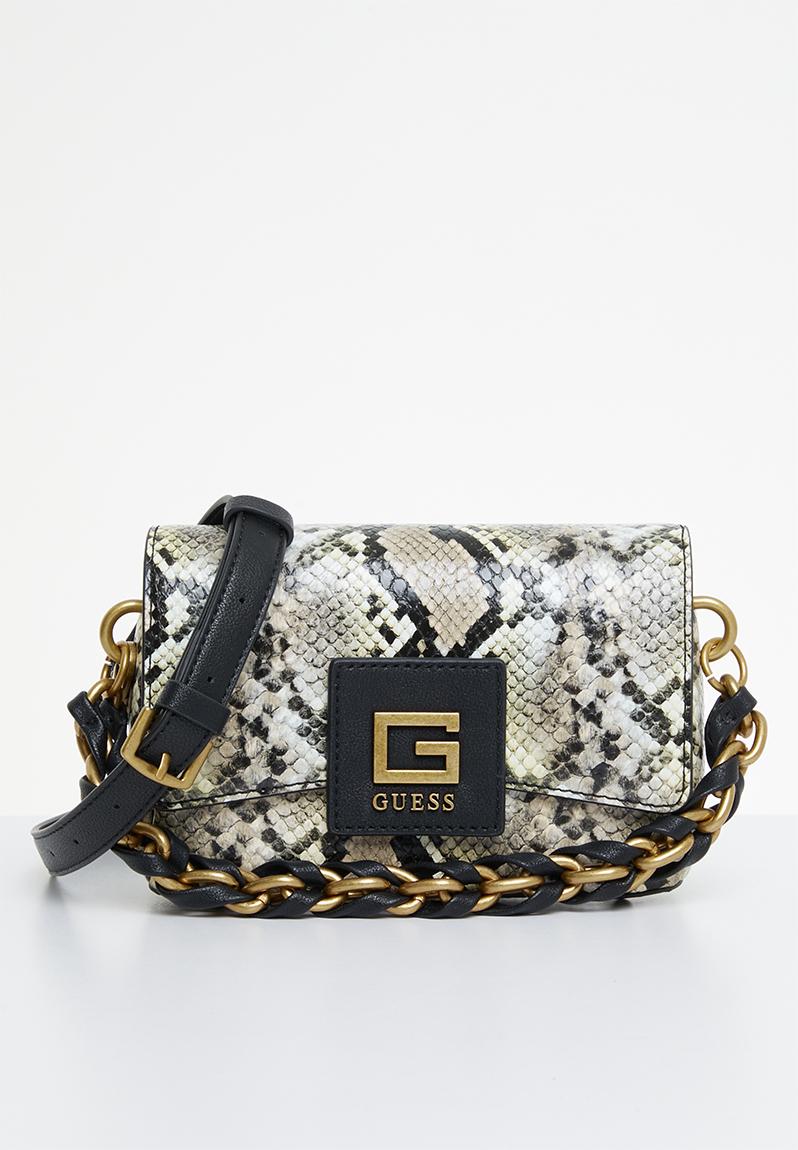 Alva mini crossbody flap-natural python GUESS Bags & Purses ...