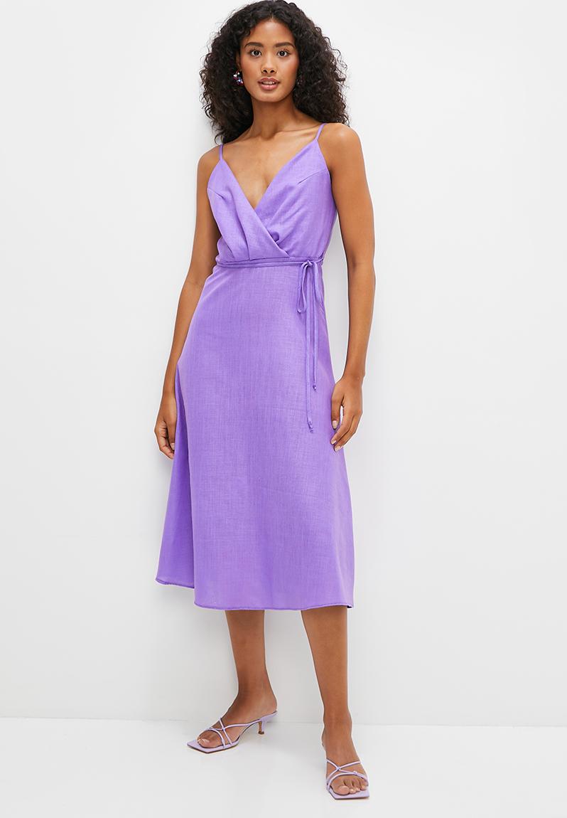 Cami linen midi dress - lilac MILLA Casual | Superbalist.com