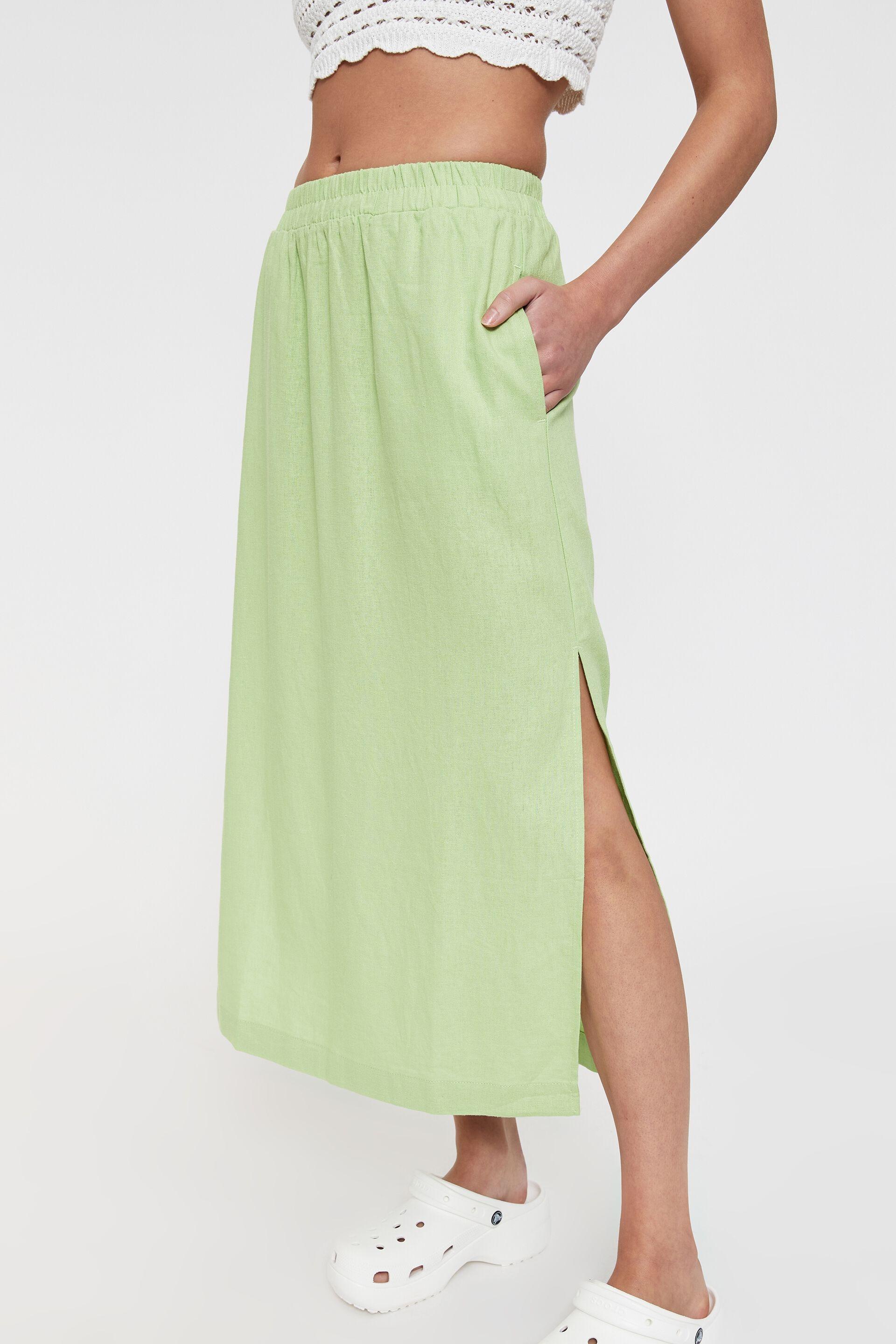 Carrie maxi linen skirt - grass green Supré Skirts | Superbalist.com