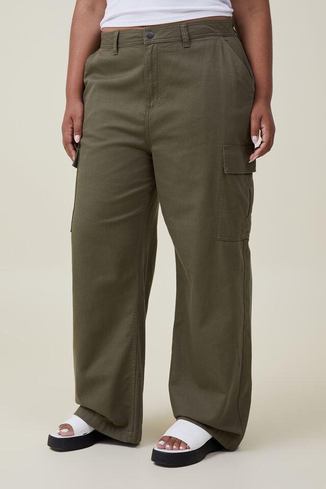 Curve bobbie cargo pant soft olive Cotton On Bottoms & Skirts