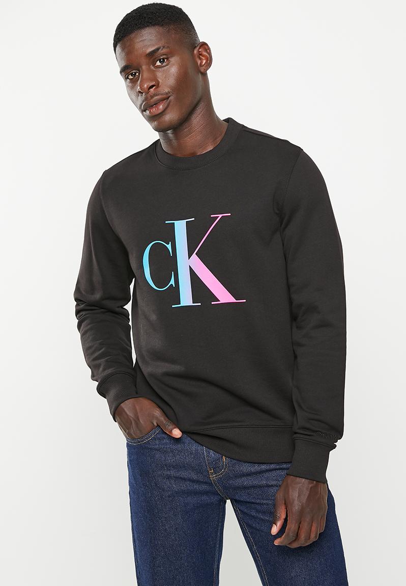 Filled ck crew neck - ck black CALVIN KLEIN Hoodies & Sweats ...