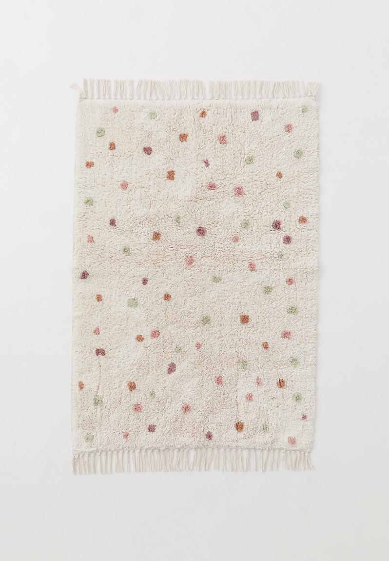Spotted cotton rug - light beige/spotted - 0895992002 H&M Rugs ...