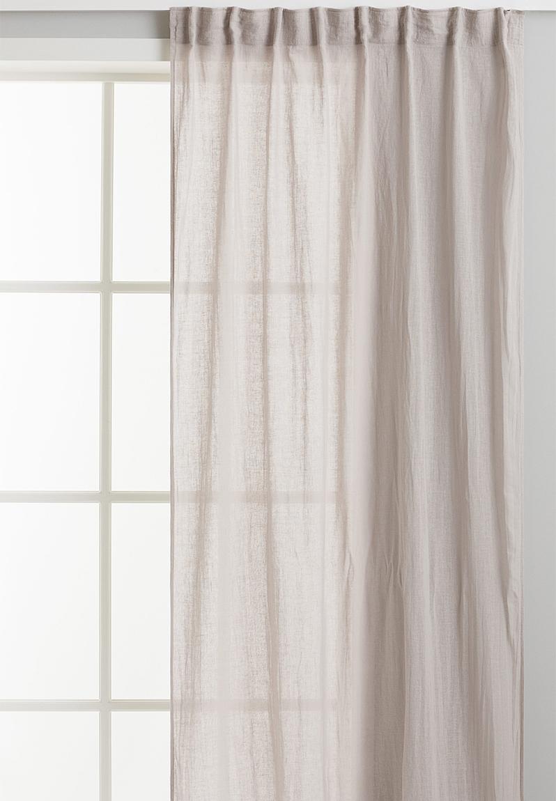 2-pack multiway linen-blend curtains - light greige H&M Curtains ...