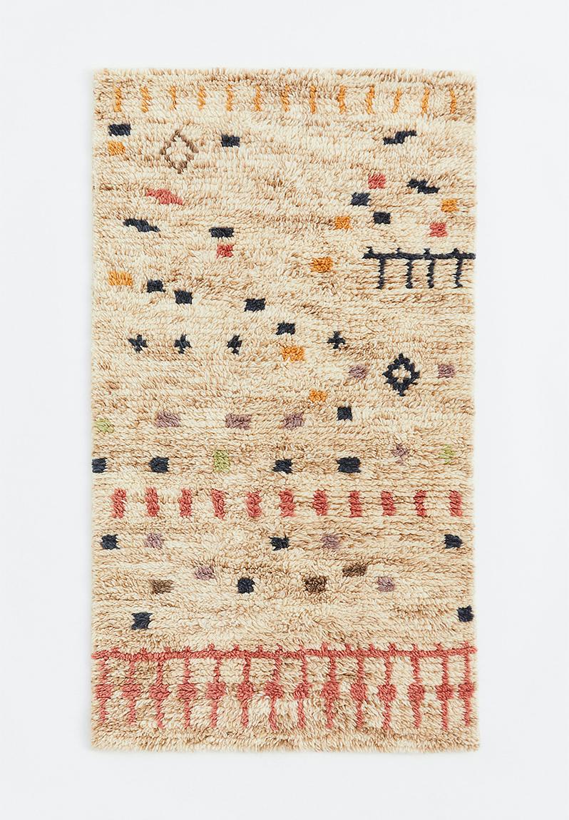 Wool-blend rug - beige/patterned - 1127198001 H&M Rugs & Mats ...