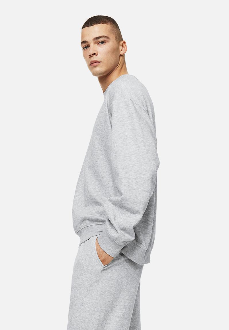 Relaxed fit sweatshirt - light grey marl - 0970818002 H&M Hoodies ...