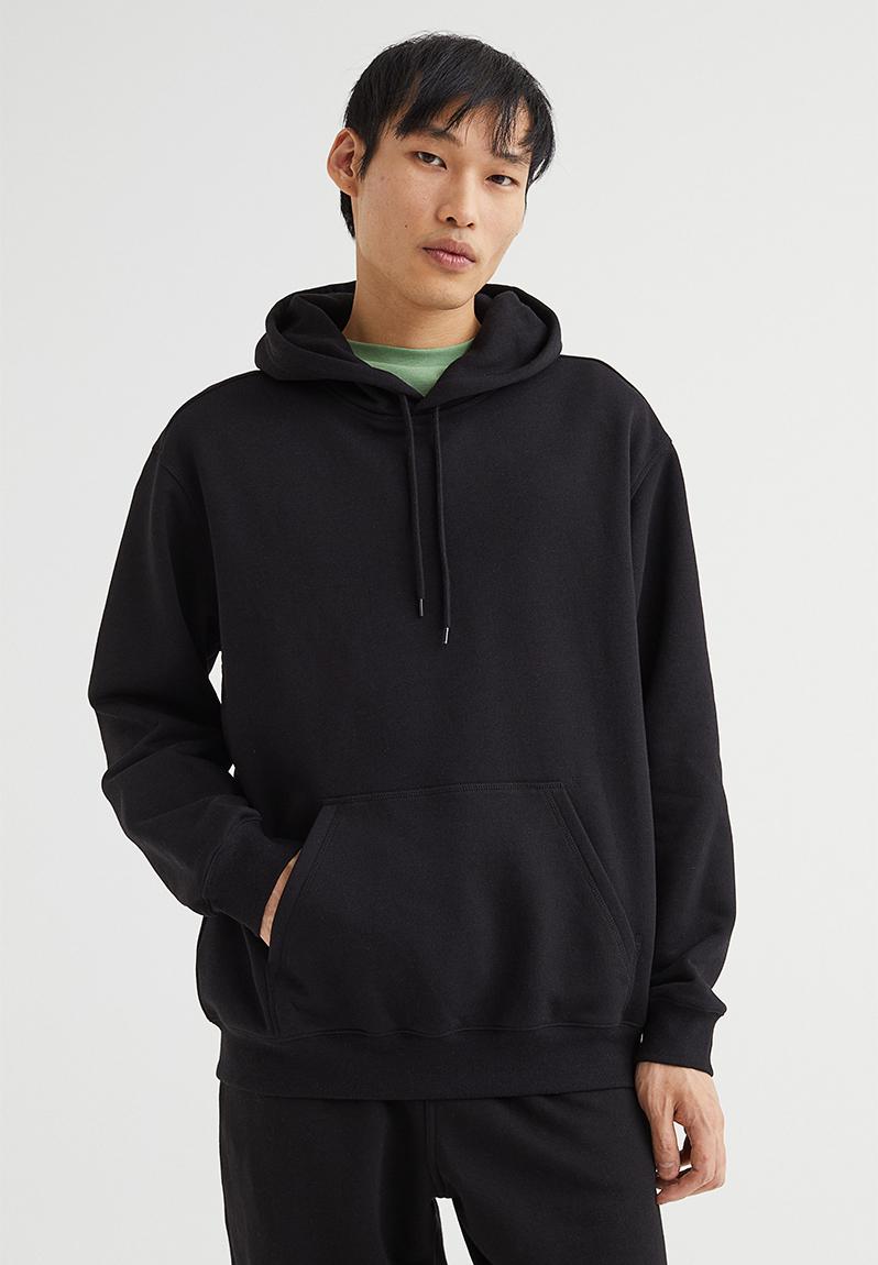 Relaxed fit hoodie - black - 0970819001 H&M Hoodies & Sweats ...