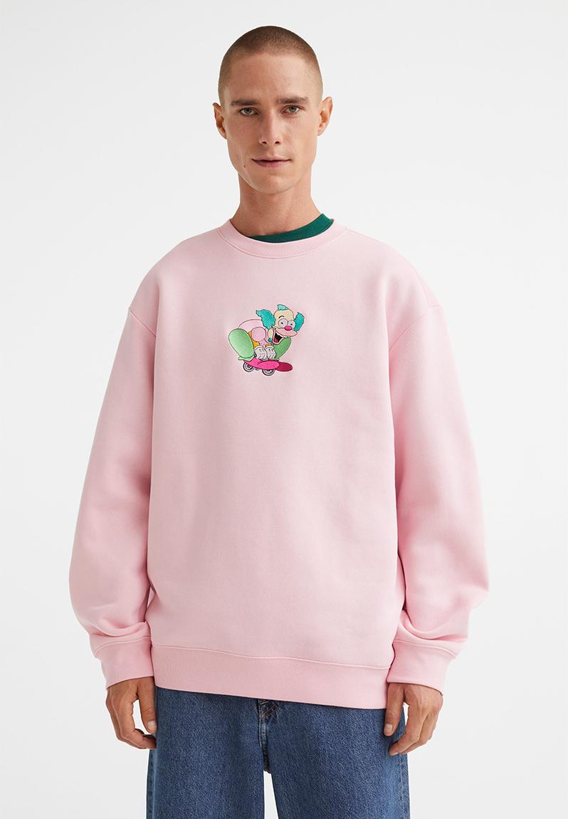 Relaxed fit sweatshirt - light pink/the simpsons H&M Hoodies & Sweats ...