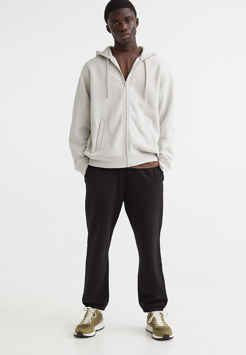 Relaxed fit zip-through hoodie - light greige H&M Hoodies & Sweats ...