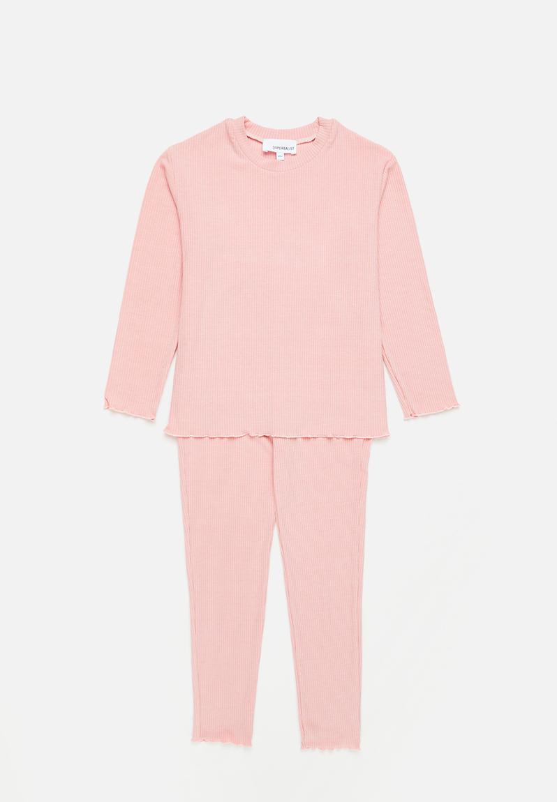 Girls rib set - pink