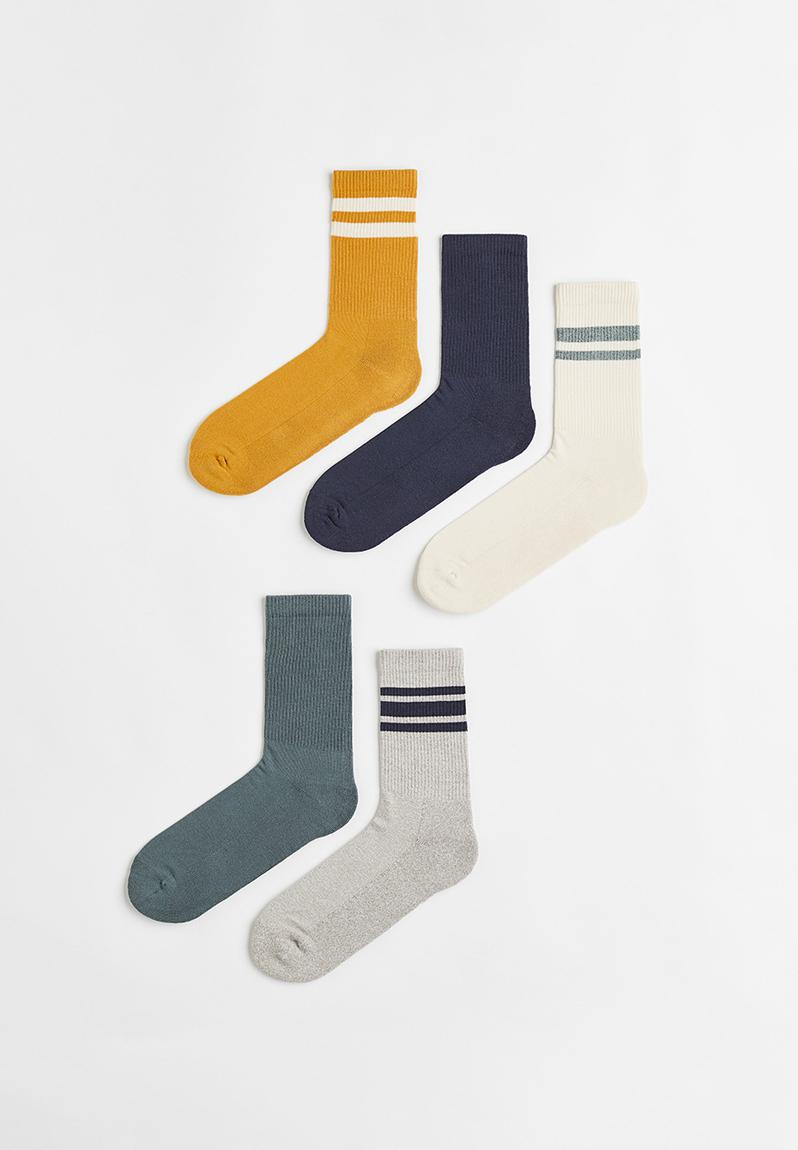 5-pack socks - light grey/navy blue H&M Socks | Superbalist.com