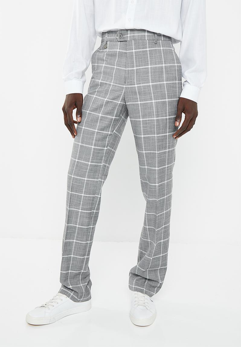 Men check formal trouser - grey POLO Formal Pants | Superbalist.com