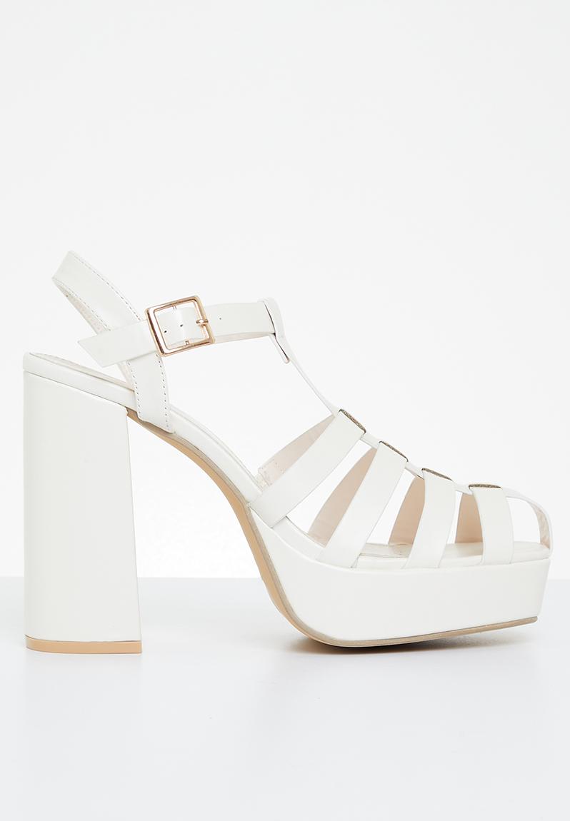 Palesa ankle strap block heel - white Superbalist Heels | Superbalist.com