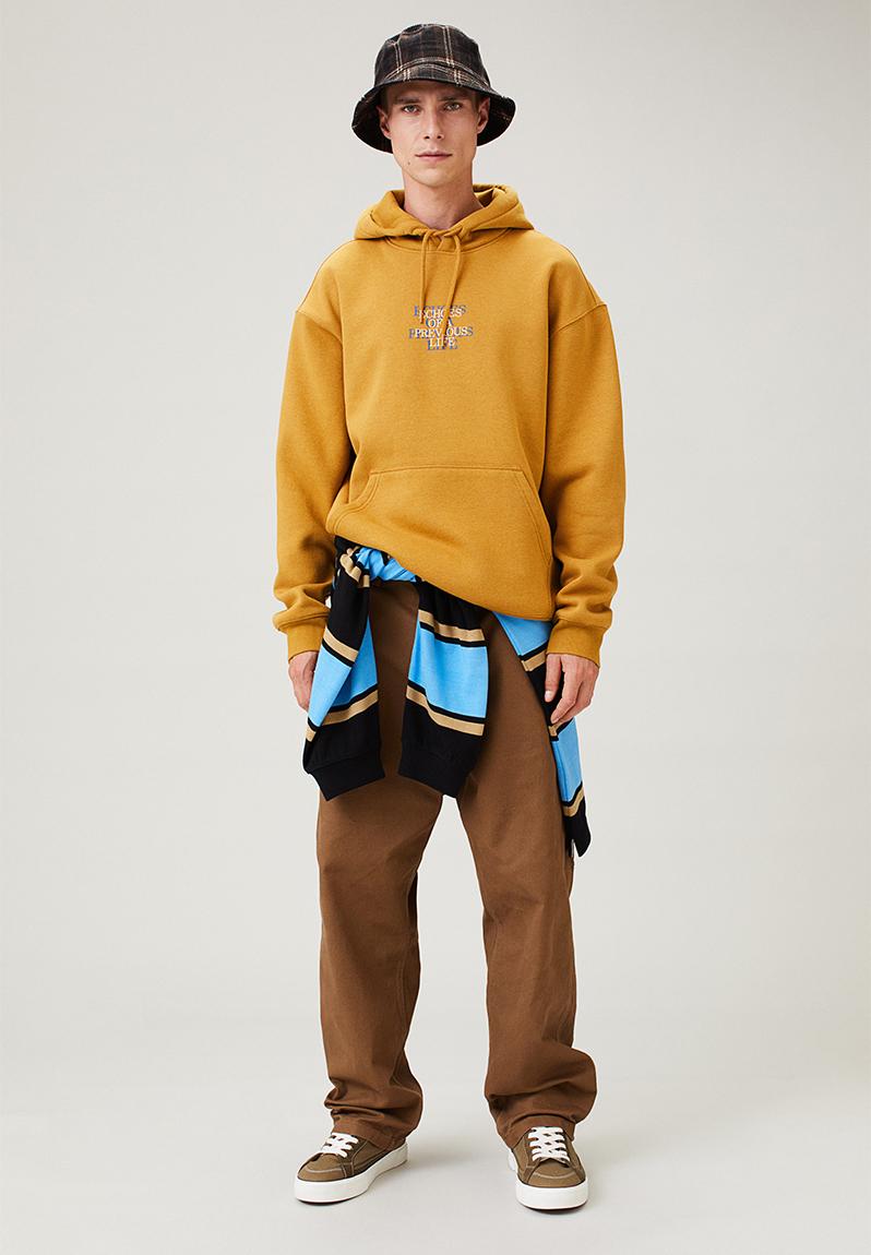 Relaxed fit hoodie - mustard yellow/echoes H&M Hoodies & Sweats ...