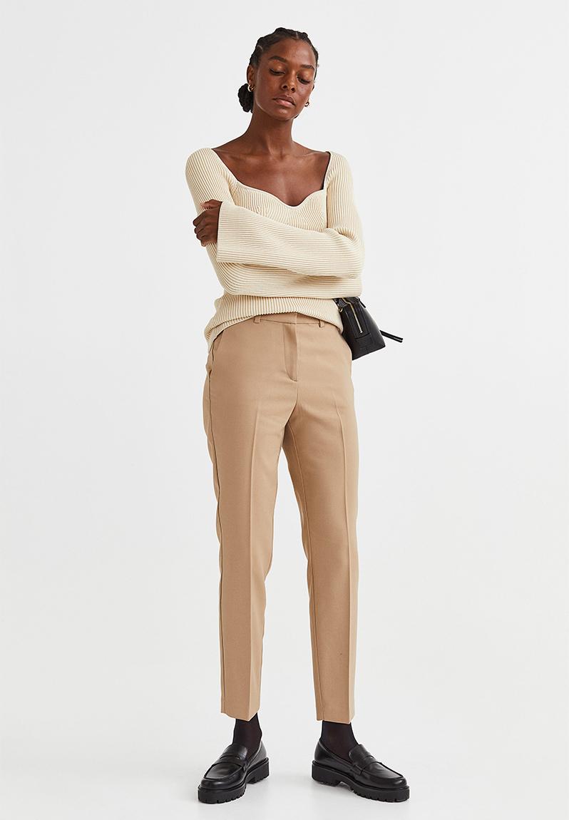 Cigarette trousers - beige - 0751471087 H&M Trousers | Superbalist.com