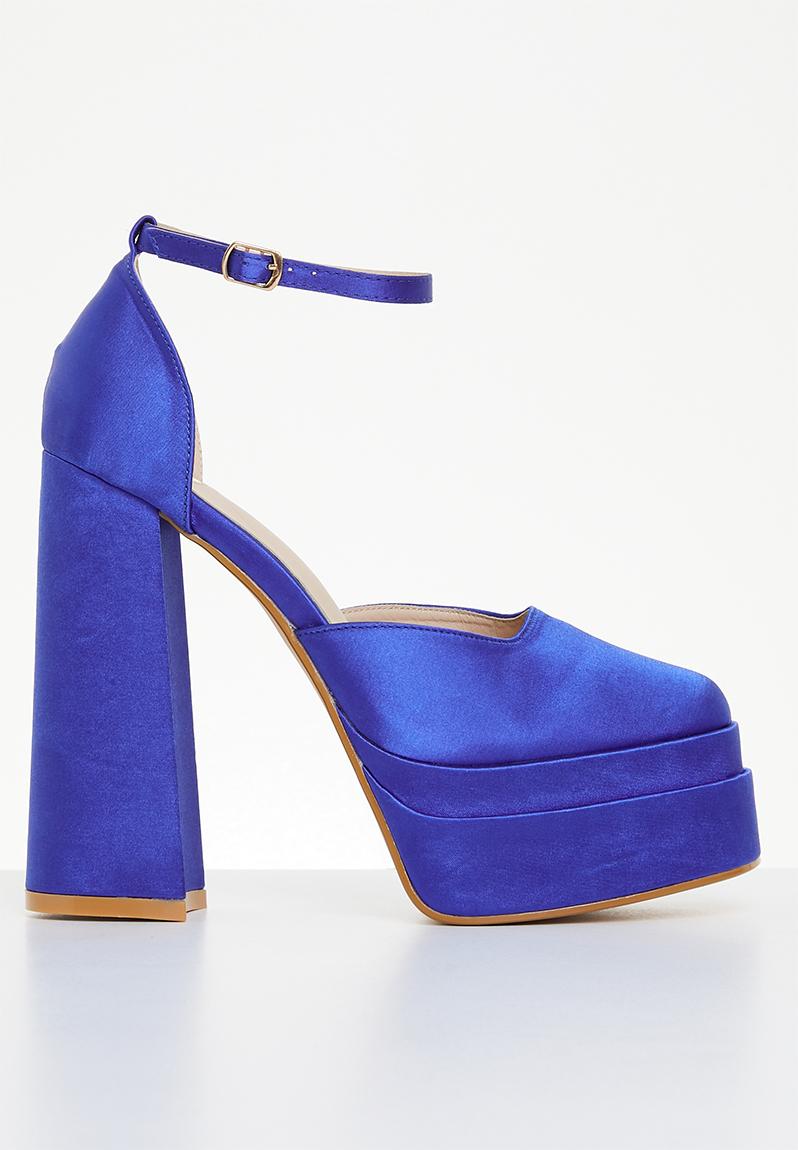 Devine platform heel - blue Footwork Heels | Superbalist.com