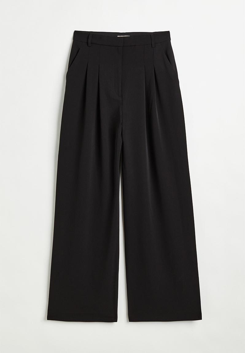 Wide trousers - black I H&M Trousers | Superbalist.com
