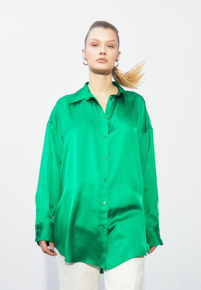 Oversized blouse - green H&M Blouses | Superbalist.com