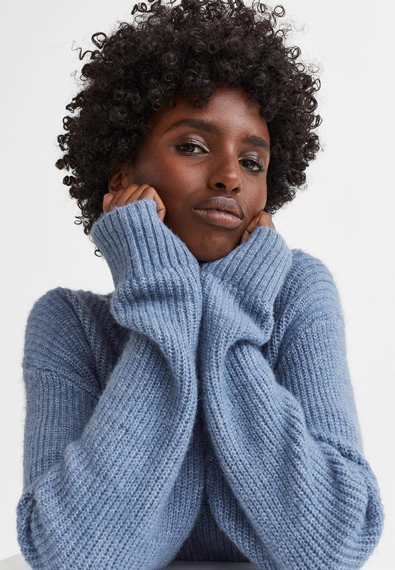 Rib-knit jumper - blue H&M Knitwear | Superbalist.com