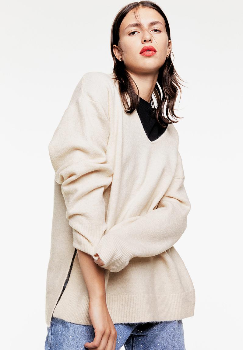 Oversized jumper - cream H&M Knitwear | Superbalist.com