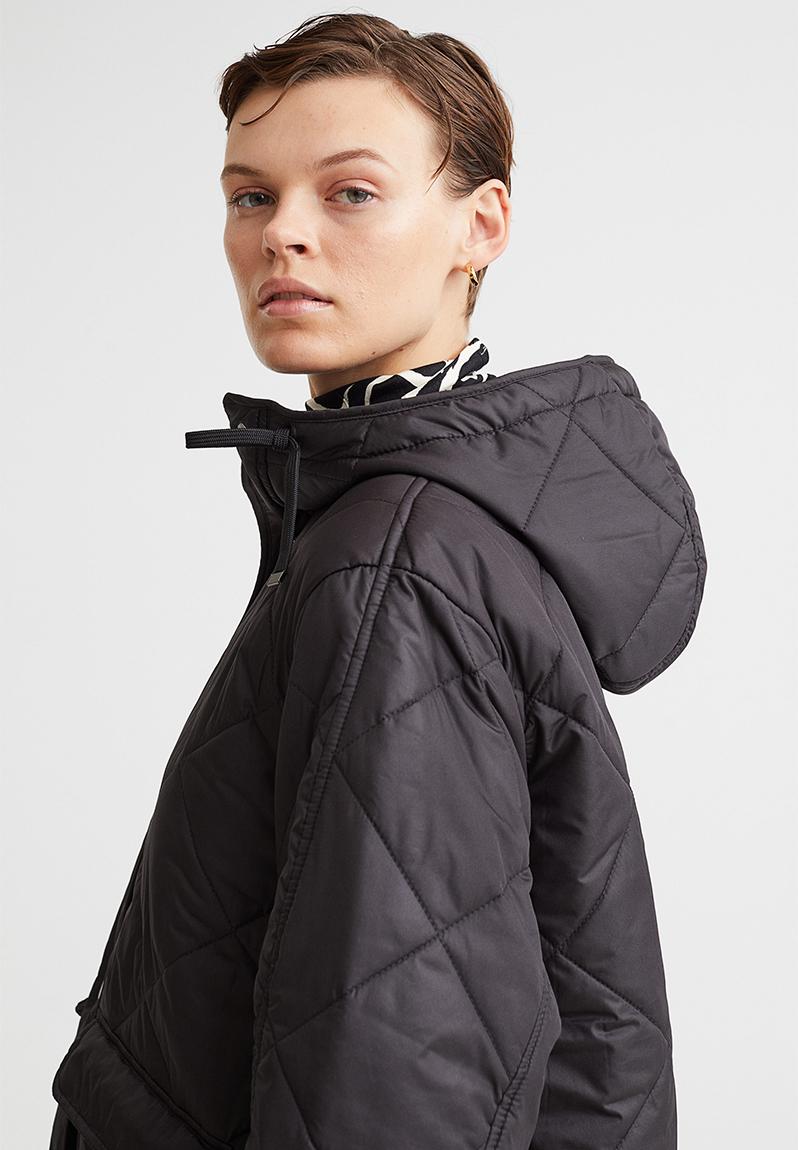 Oversized quilted jacket - black - 1067297001 H&M Jackets | Superbalist.com