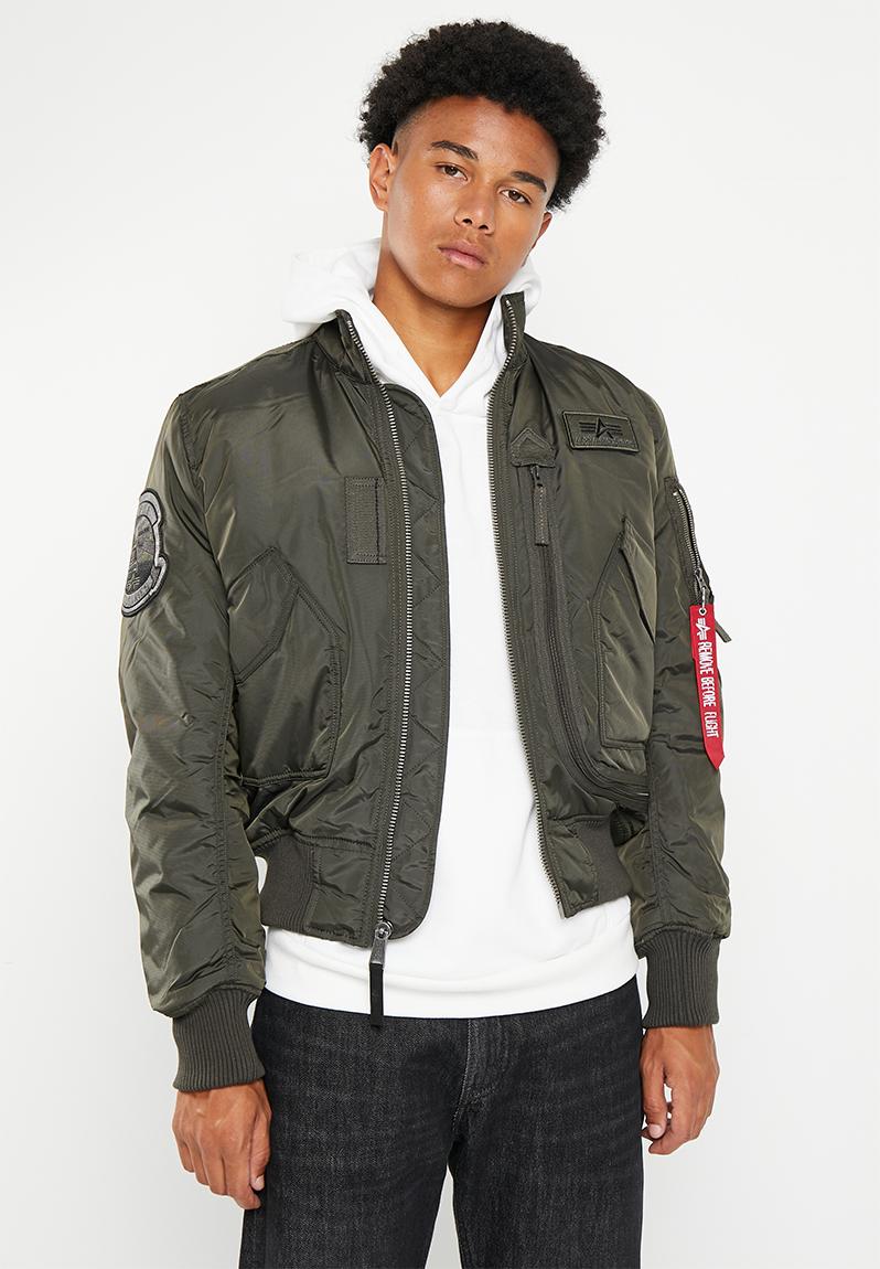 Engine jacket embroidered patch - rep grey Alpha Industries Jackets ...