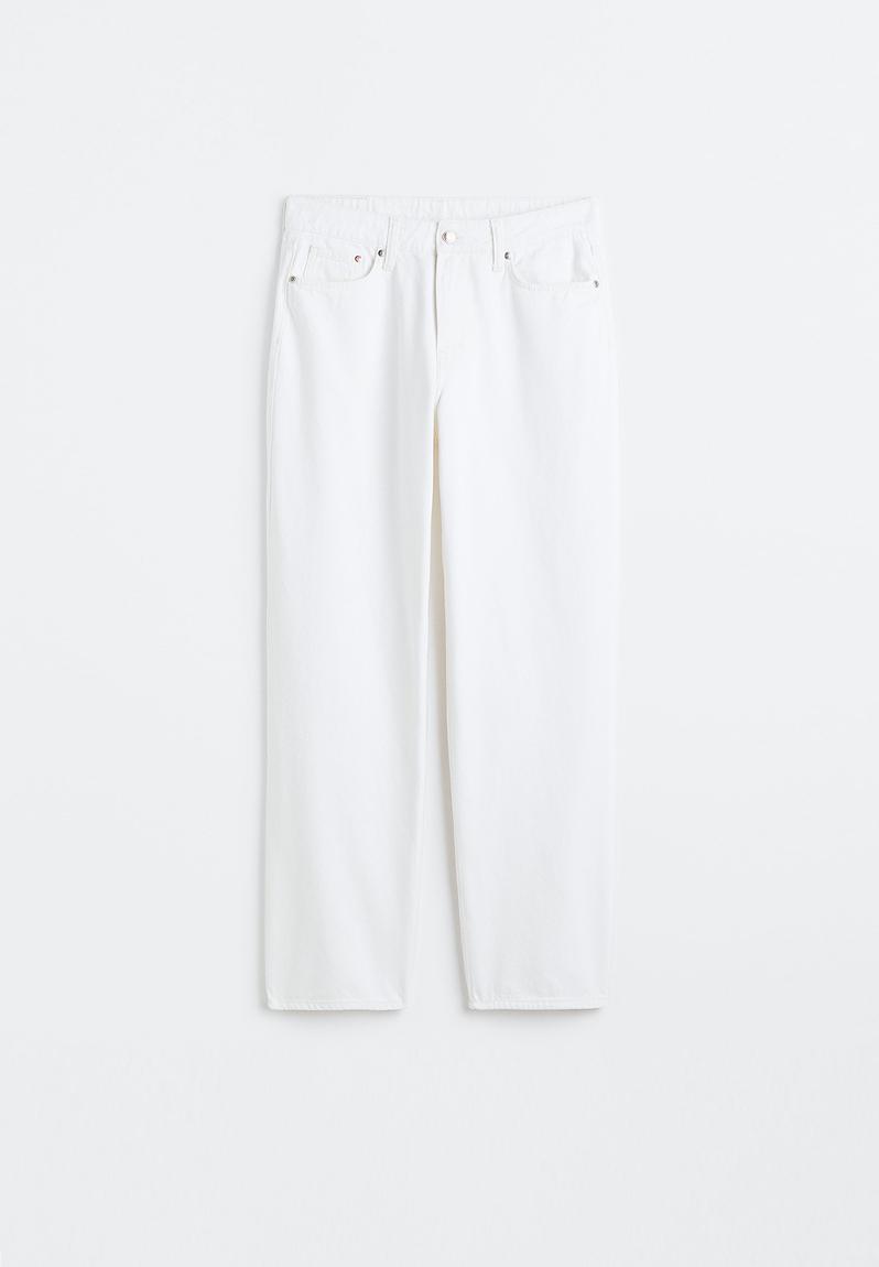 Curvy fit 90s baggy low jeans white 1125943001 H&M Jeans