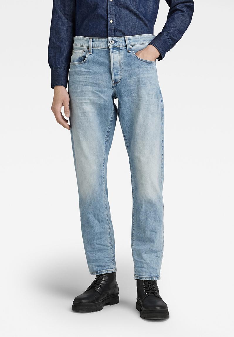 3301 regular tapered elto pure stretch denim - lt indigo aged G-Star ...