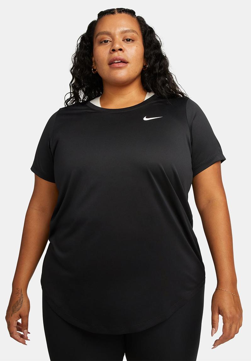 Plus w nk df tee rlgd lbr - black/white Nike Plus Size | Superbalist.com