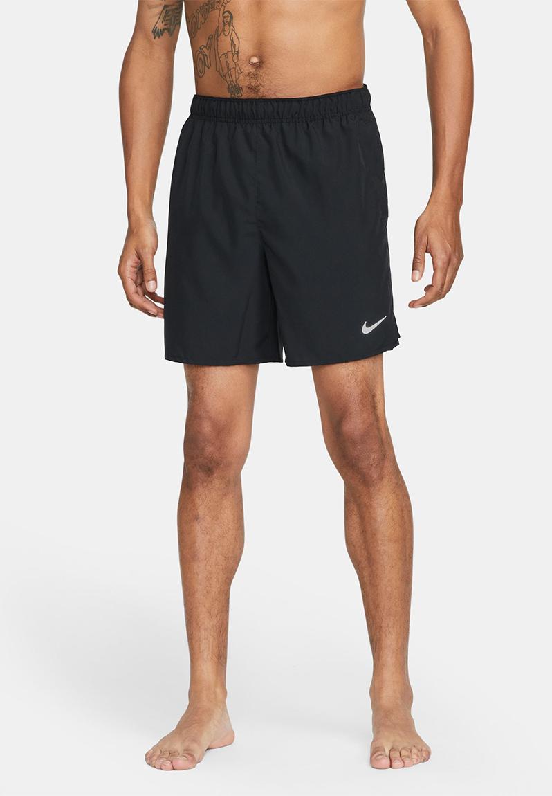 M nk df challenger short 7ul - black/black/black/reflective silv Nike ...