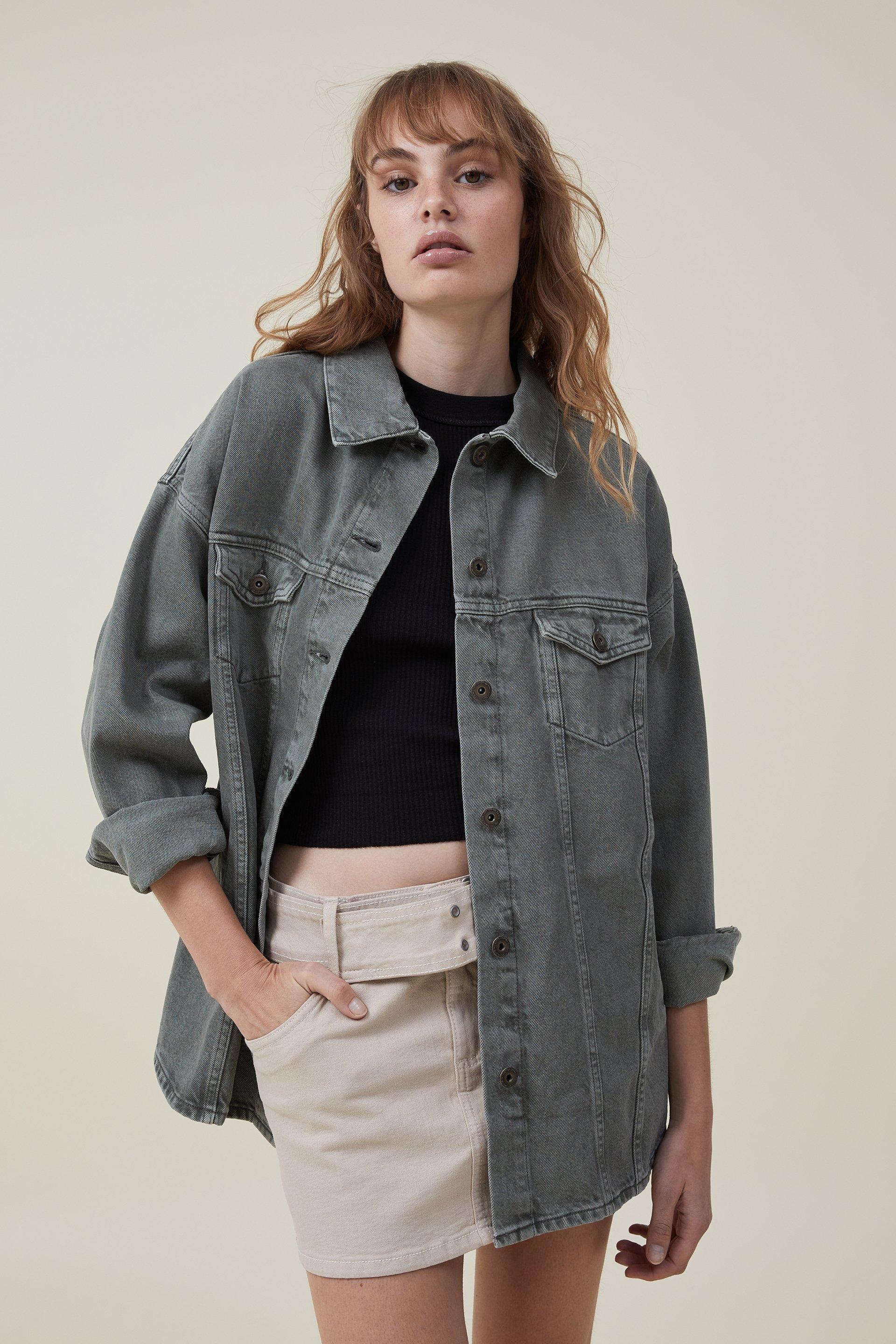 The denim shacket - smokey green Cotton On Jackets | Superbalist.com