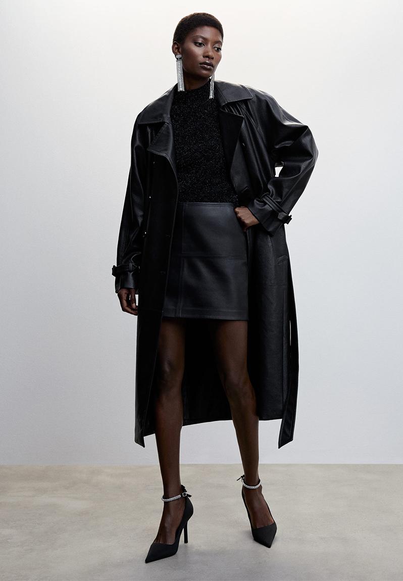 MKG-ZONOMI BLACK TRENCH COAT