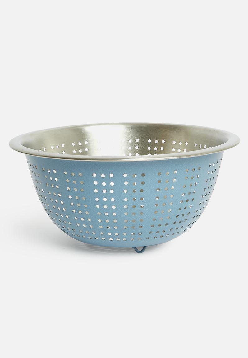 Stainless steel colander - blue3 Excellent Houseware Kitchen ...