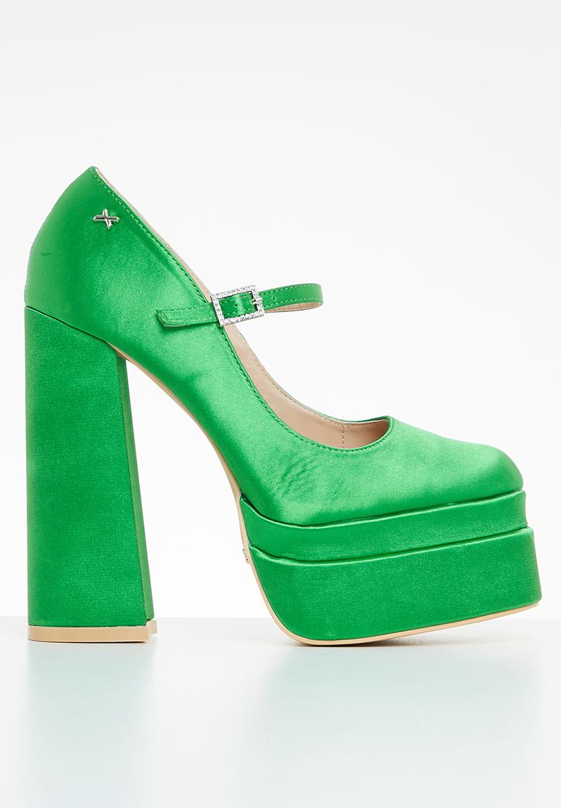 Sachi5 Platform Heel Green Rock And Co Heels 2283