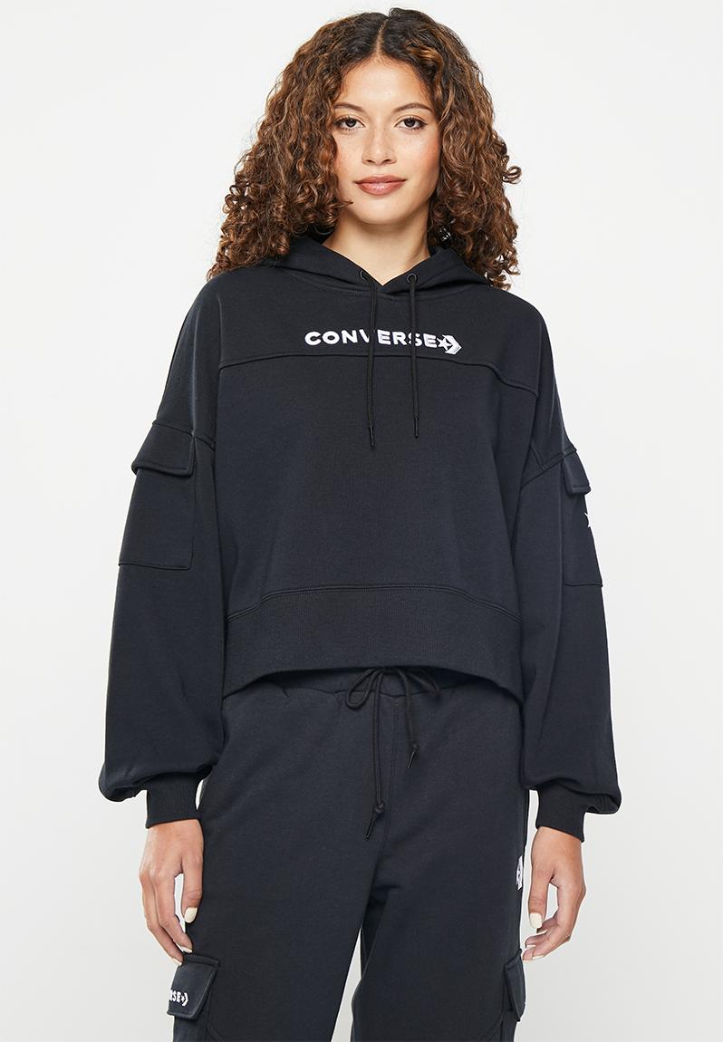 Fashion crop hoodie - converse black Converse Hoodies, Sweats & Jackets ...