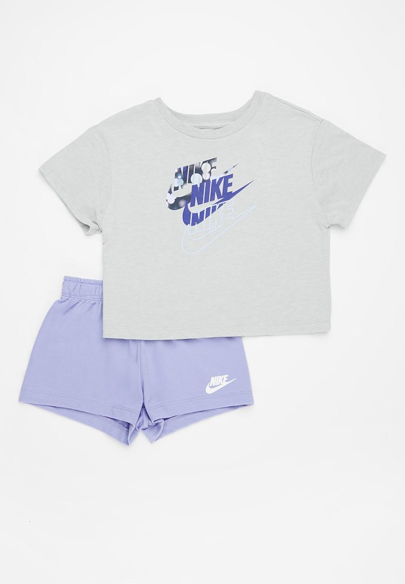 Nkg boxy tee short set - light thistle1 Nike Sets | Superbalist.com