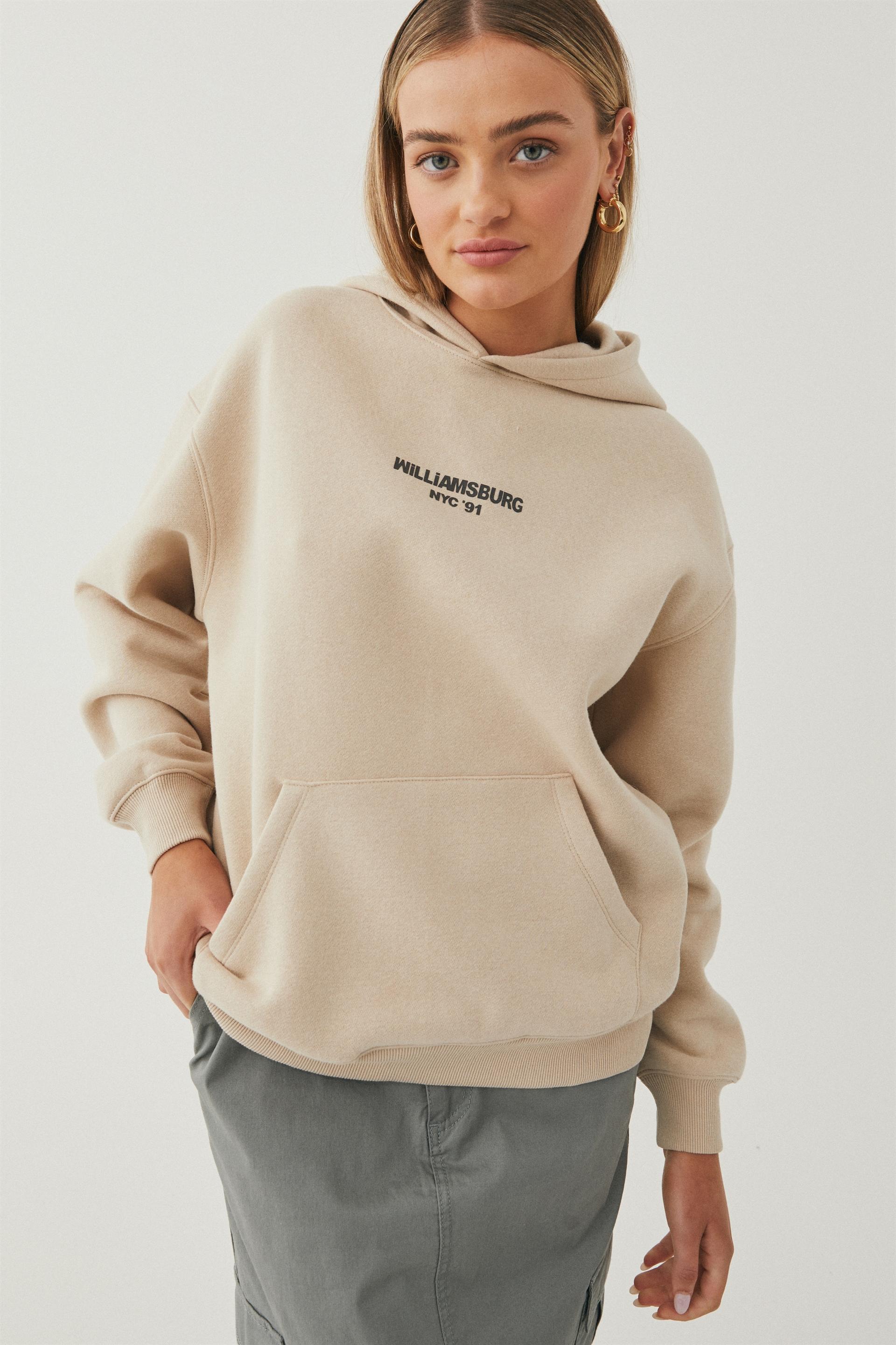 Paige oversized printed hoodie - london beige/williamsburg Supré ...