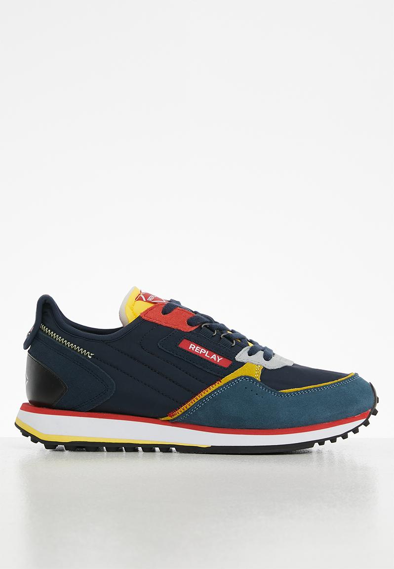 R-81 m-drum wave - rs2m0021t - navy/red/yellow Replay Sneakers ...